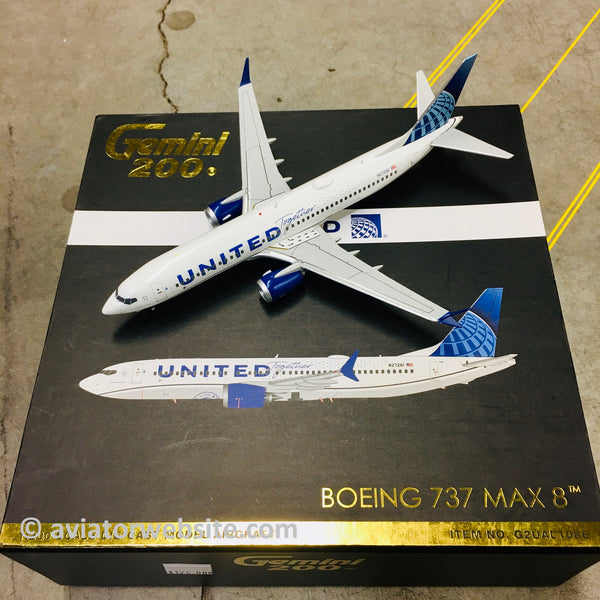 Gemini Jets 1/ 200 United Boeing 737 MAX 8 